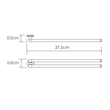 Держатель полотенец двойной Mosel K-46631 