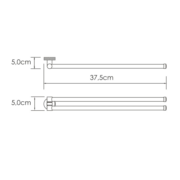 Держатель полотенец двойной Mosel K-46631 