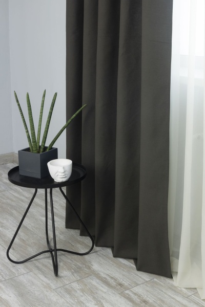 Штора на тесьме 160х270 см Sahara с подхватом цвет коричневый