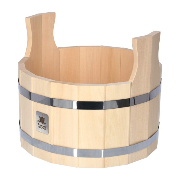 Ушат "шайка", 15 л, система регулировки обручей липа "Банные штучки"