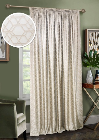 Штора на тесьме "Almaz" 200х270 молочный