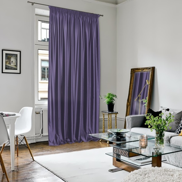 Портьера на тесьме "Lindor" 250x300 см фиолетовый