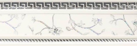 Багет 7см, АНТИК инкрустация белая