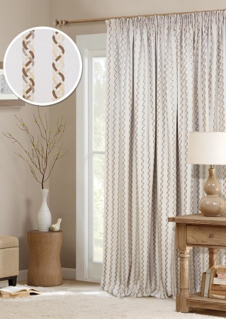Штора на тесьме "Braid" 200х270 молочный