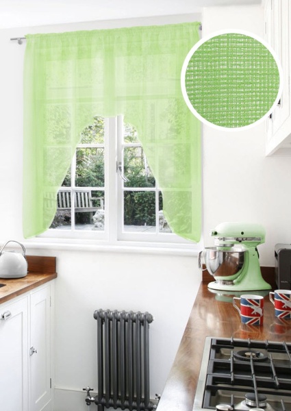 Тюль на тесьме "Alyssum" 290x165 зеленый