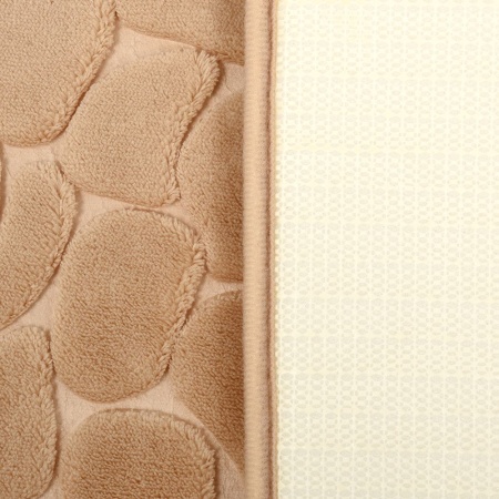 Коврик для ванной c памятью формы Камушки бежевый