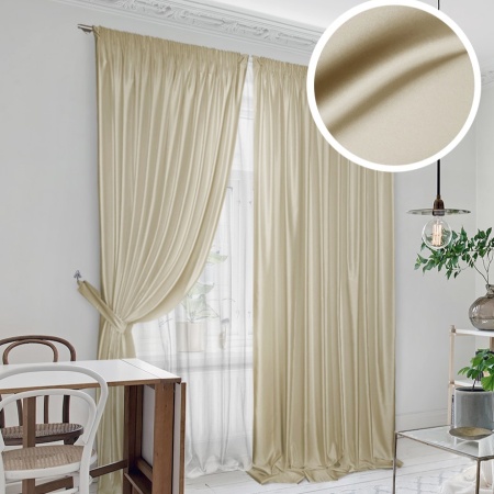 Комплект штор "Lindor-SH" 2 шторы 220х270/тюль 450х270 беж