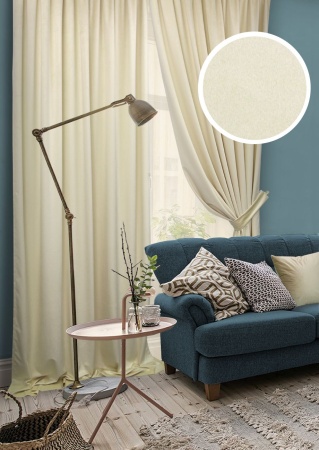 Комплект штор "Milfay" 2 шт 146х270, тюль 300х270 беж