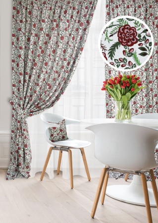 Комплект штор "Lady Flower" 2 шт 200х270, тюль 450х270