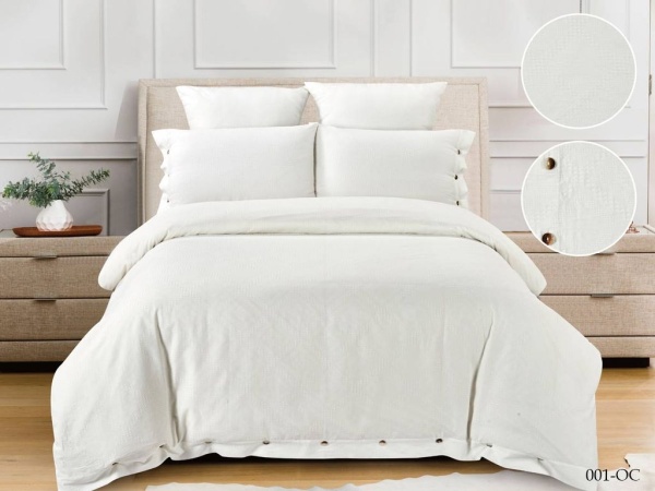 Постельное белье Евро Cleo Organic Cotton цвет нежно-белый