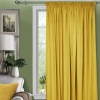 Штора на тесьме 200х270 Pudra с подхватом цвет желтый Штора на тесьме 200х270 Pudra с подхватом цвет желтый