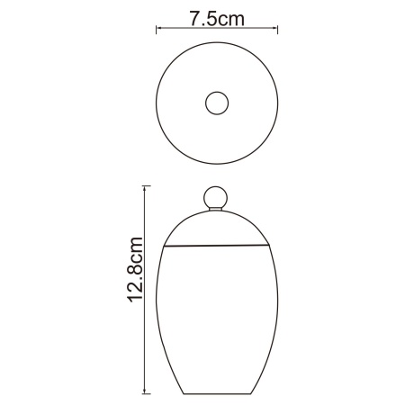 Косметическая емкость Ruwer K-6779