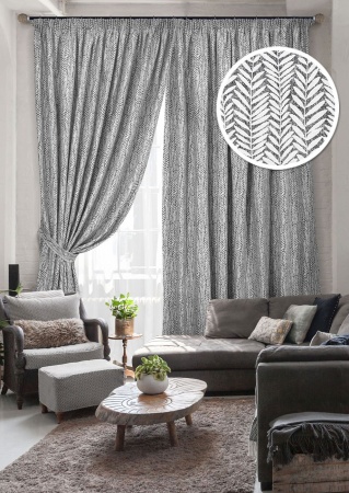 Комплект штор на тесьме "Calpe - ST" 2 шт 136х270, тюль 450х270