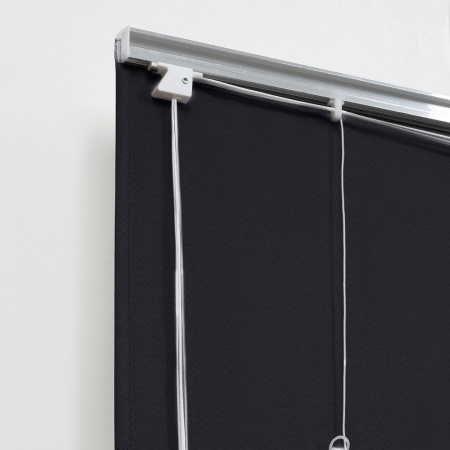 Римская штора с бахромой, Фортуна Blackout на ВМ, цвет черный