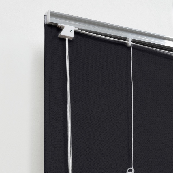 Римская штора с бахромой, Фортуна Blackout на ВМ, цвет черный