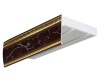 Карниз эконом+ в сборе 2-х рядный, "антик" инкрустация бордо