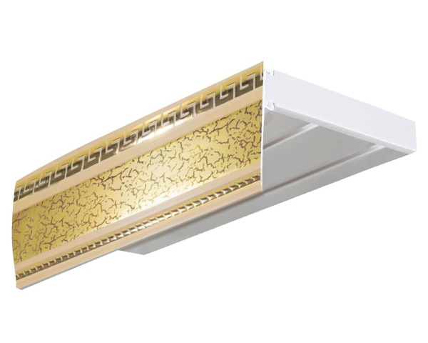 Карниз эконом+ в сборе 2-х рядный, "антик" престиж