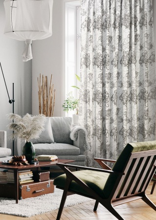 Штора на тесьме 276х270 см Rapsodia с подхватом цвет серый