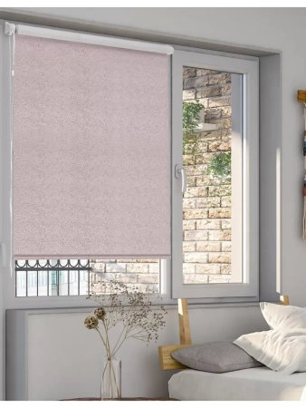 Рулонные шторы блэкаут Старк цвет нюдовый с блестками