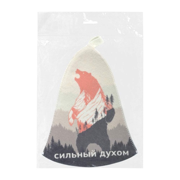 Шапка для бани и сауны "Сильный духом" "Банные штучки", войлок
