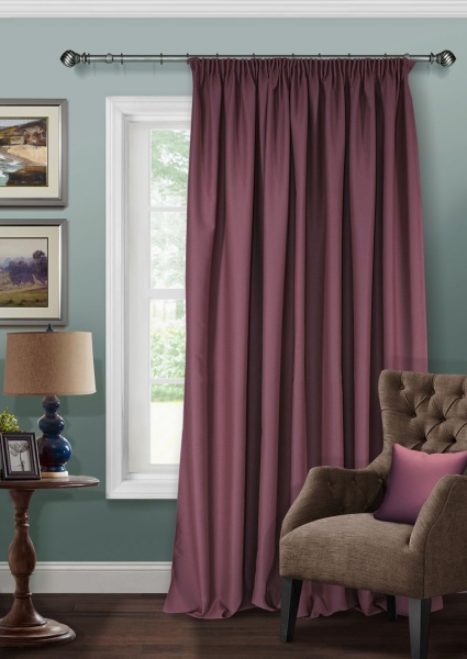 Штора на тесьме Блэкаут "Blackout-S" 200х280 фиолетовый глубокий