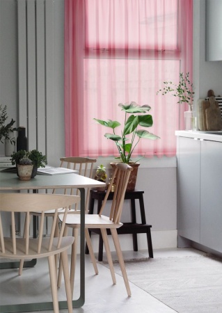 Тюль на тесьме "Миа" 140х150 розовый