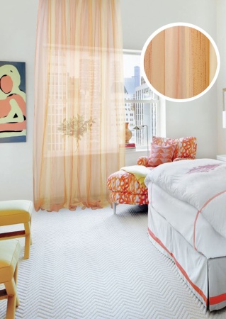 Тюль на тесьме 300х275 см Lexi цвет оранжевый