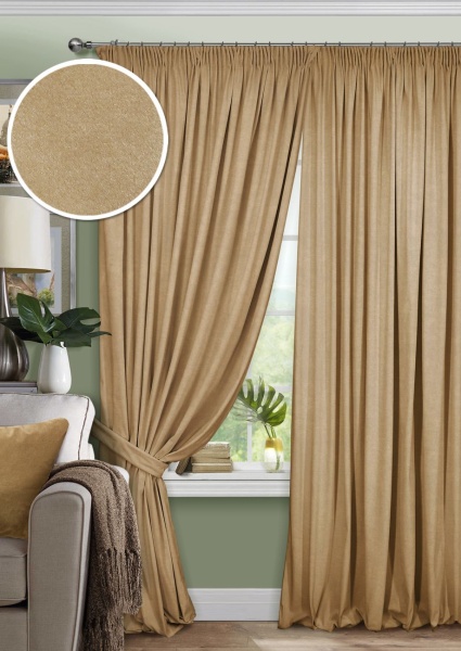 Комплект штор на тесьме "Pudra" 200х270 беж