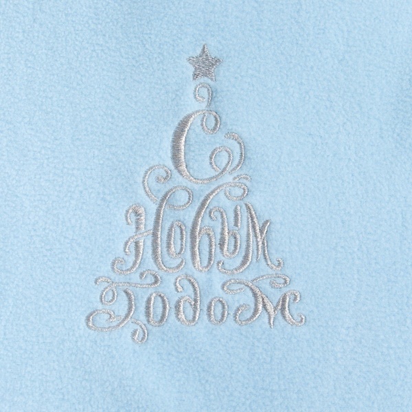 Плед Sima-Land Новогодняя ель 110х160 цвет голубой