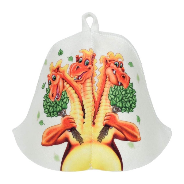 Шапка для бани и сауны «Змей Горыныч» "Hot Pot", войлок