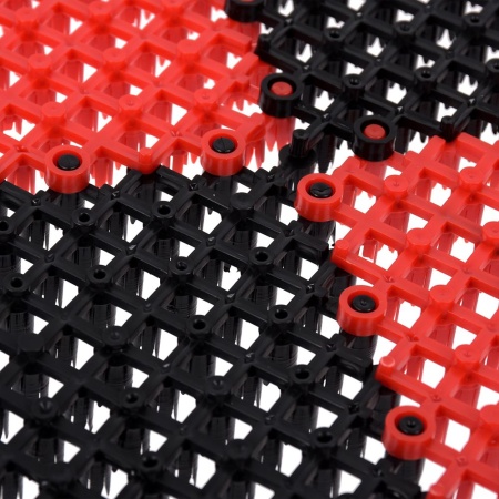 Коврик Vortex без подложки 42х56 ТРАВКА цвет черно-красный