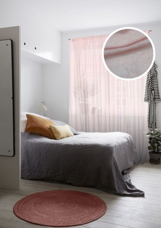 Тюль на тесьме 300х275 см Livadia цвет бледно-розовый