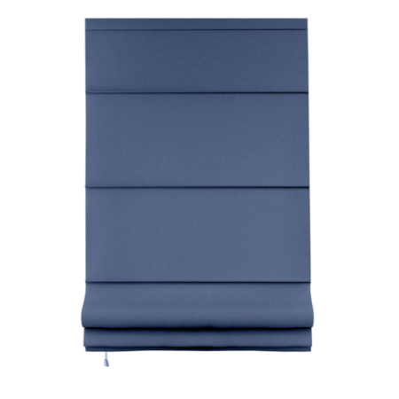 Римские шторы блэкаут на веревочном механизме цвет синий