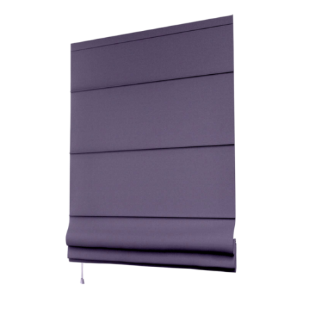 Римские шторы блэкаут на веревочном механизме цвет фиолетовый