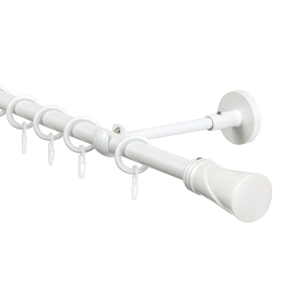 Карниз для штор, настенный, штанга 16 мм, Конус текстурный, жемчуг