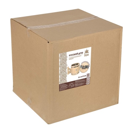 Русский душ 20 л, «Цветы», обливное устройство c нержавеющей вставкой, система регулировки обручей, липа "Банные штучки"