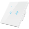 Умный выключатель ROXIMO сенсорный, двухкнопочный, белый