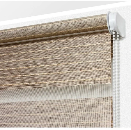 Рулонные шторы день ночь УЮТ Манчестер цвет льняной