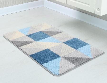 Коврик Fixsen для ванной 50х80 см Visa цвет серо-голубой