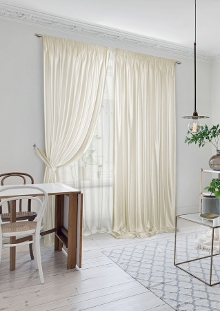 Комплект штор "Lindor-SH" 2 шторы - 220х270, тюль - 450х270 беж