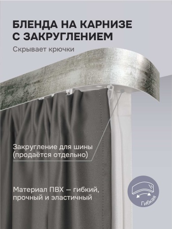 Багет для карниза 7 см, титан