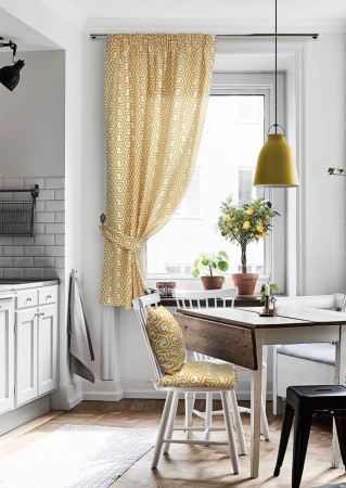 Штора на тесьме "Labyrinth - K" 136x175 желтый