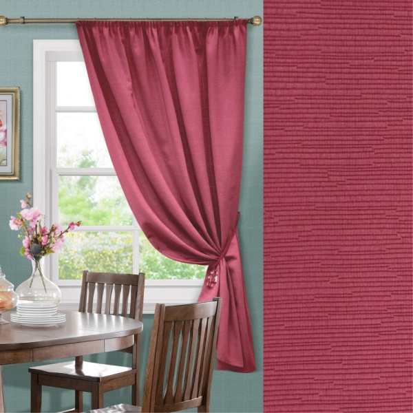 Штора на тесьме "Otoman" 139х180 красный