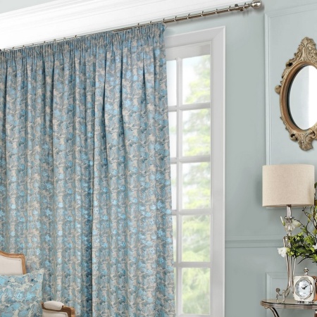 Портьера на тесьме "Fog" 200х270 см синий