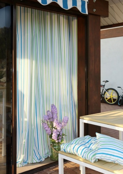 Штора на люверсах, "Sky Rain" 136х270