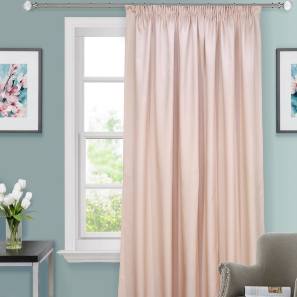 Портьера на тесьме 220х270 см Elektro цвет нежно-розовый