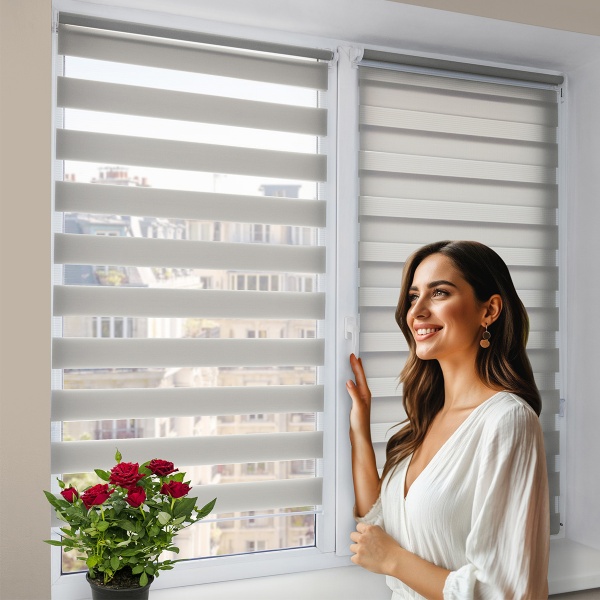 Миниролло "День-Ночь", серый