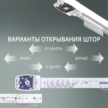 Электрокарниз скрытого монтажа для натяжных потолков Роксимо Зигби Roximo Zigbee белый