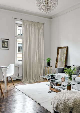 Портьера на тесьме "Lindor-SH" 200х280 светло-серый