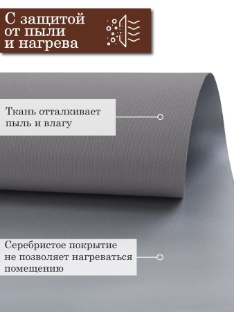 Рулонные шторы Blackout silverback, тёмно-серый